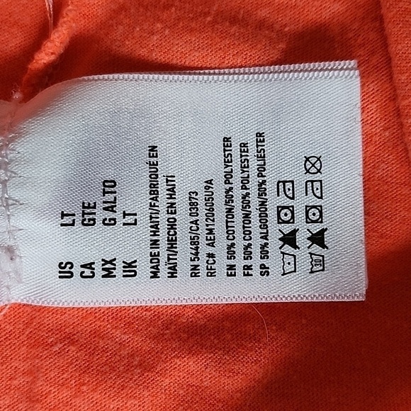 American Eagle heathered orange graphic print tee Size: LT - Picture 13 of 13